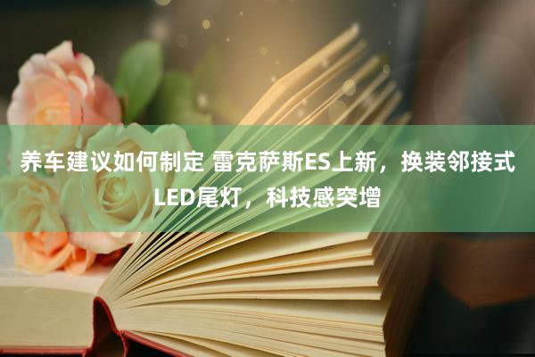 养车建议如何制定 雷克萨斯ES上新，换装邻接式LED尾灯，科技感突增