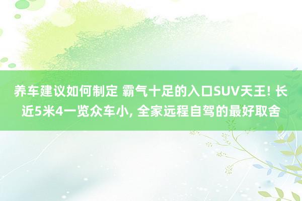 养车建议如何制定 霸气十足的入口SUV天王! 长近5米4一览众车小, 全家远程自驾的最好取舍