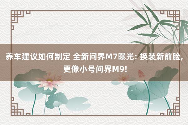 养车建议如何制定 全新问界M7曝光: 换装新前脸, 更像小号问界M9!