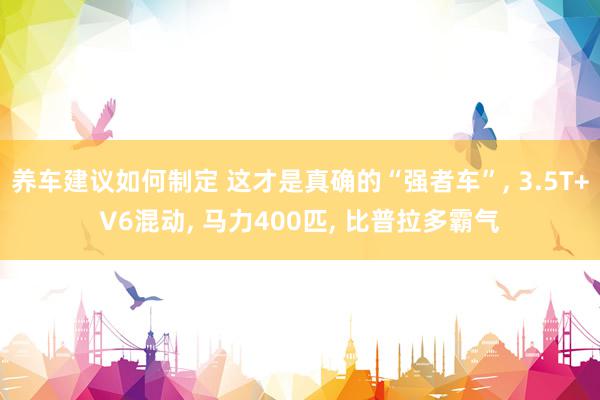 养车建议如何制定 这才是真确的“强者车”, 3.5T+V6混动, 马力400匹, 比普拉多霸气