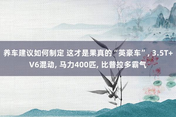 养车建议如何制定 这才是果真的“英豪车”, 3.5T+V6混动, 马力400匹, 比普拉多霸气